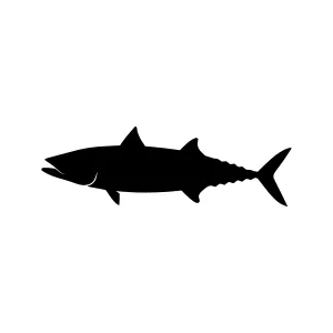 Black Marlin Silhouette Vector Graphic
