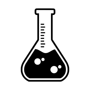Laboratory Flask Icon - Scientific Illustration
