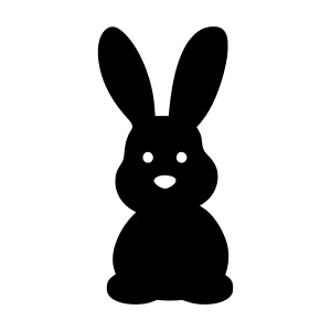 Black Bunny Silhouette Icon