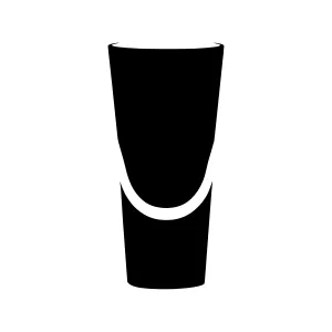 Shot Glass Icon - Black Silhouette
