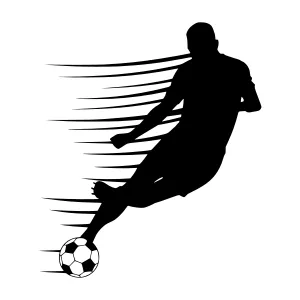 Soccer Player Silhouette Speed Motion