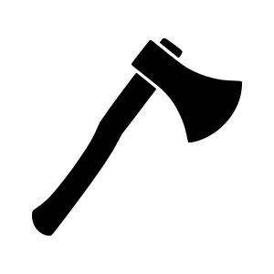 Black Axe Icon - Vector Illustration