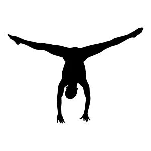 Gymnast Silhouette - Handstand Vector