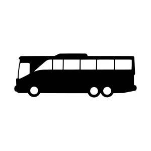 Bus Silhouette Icon - Minimalist Vector Illustration