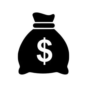 Money Bag Icon - Vector Illustration
