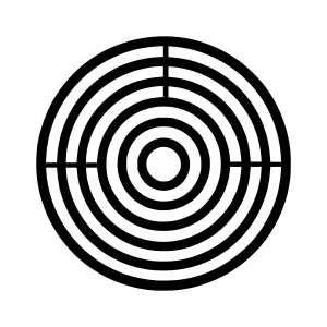 Black & White Concentric Circle Pattern