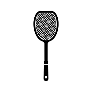Mosquito Swatter Icon - Black Silhouette