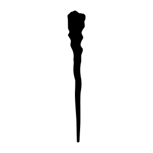 Abstract Black Brush Stroke Silhouette