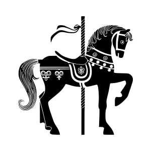 Vintage Carousel Horse Silhouette