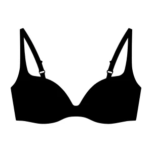 Silhouette Bra - Black Vector Illustration