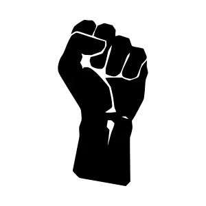 Black Fist Silhouette Vector Illustration