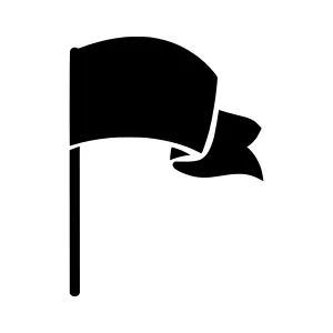 Black Flag Icon - Vector Illustration