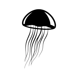 Jellyfish Silhouette Vector Illustration