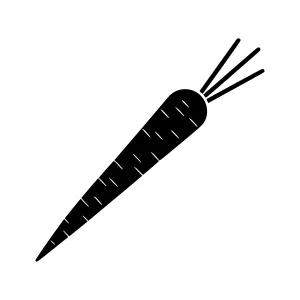 Black Carrot Icon - Vegetable Illustration