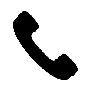 Black Telephone Icon - Vector Illustration