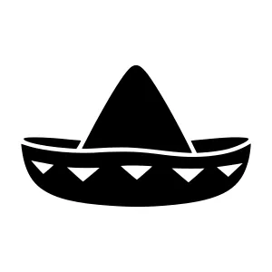 Mexican Sombrero Icon - Vector Illustration