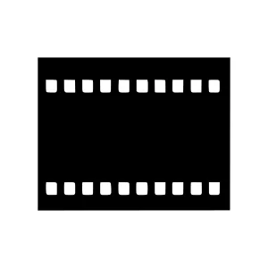 Film Strip Icon - Black on White
