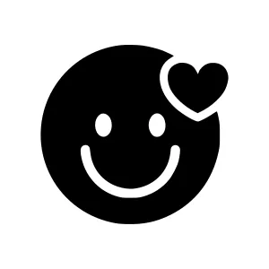 Smiling Heart Icon - Vector Illustration