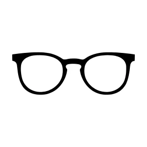 Black Glasses Icon - Vector Illustration