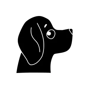 Minimalist Dog Silhouette Illustration
