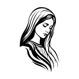 Black & White Portrait Silhouette Woman