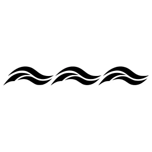 Wave Line Border - Black Vector Design