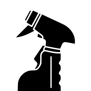 Spray Bottle Icon - Black Silhouette