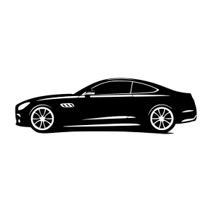 Black Car Silhouette Vector Illustration