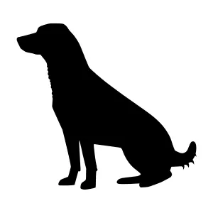 Dog Silhouette - Black Outline Animal Vector