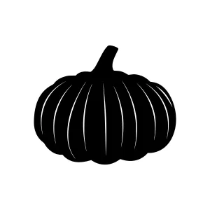 Black Pumpkin Silhouette Icon