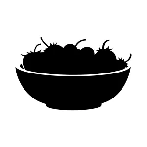Black Berry Bowl Silhouette