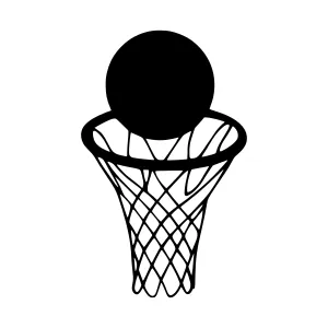 Basketball Hoop Silhouette Vector Icon