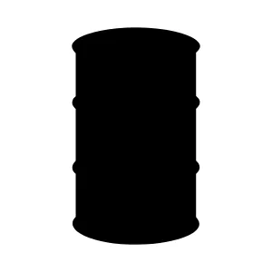 Black Barrel Silhouette Vector Illustration