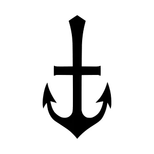 Black Anchor Icon - Nautical Symbol