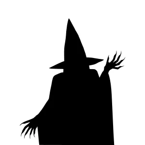 Silhouette Witch - Spooky Halloween Graphic