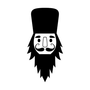 Black Nutcracker Silhouette Vector Illustration
