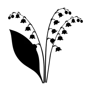 Lily of the Valley Silhouette Vector Illustration