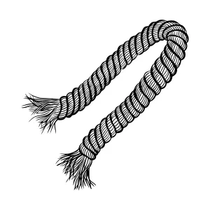Black Rope Illustration - Detailed Strand Design