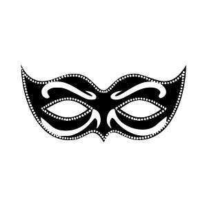 Black Masquerade Mask Vector Illustration