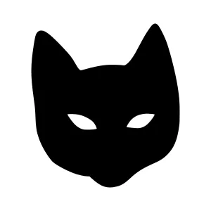 Black Cat Silhouette Head Icon