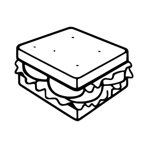 Black & White Sandwich Illustration