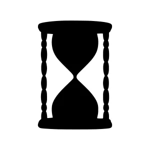Silhouette Hourglass Icon - Time Concept