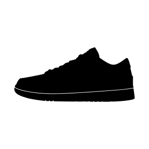 Black Sneaker Silhouette Vector Illustration