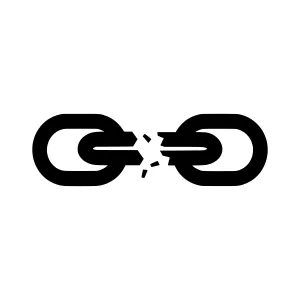 Broken Chain Icon - Connection Disruption