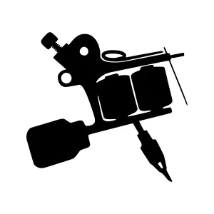 Black Tattoo Machine Silhouette