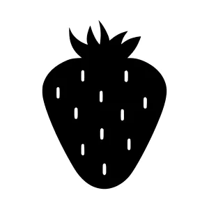 Black Strawberry Icon - Simple Vector Illustration