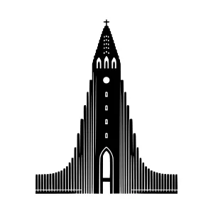 Minimalist Gothic Cathedral Silhouette