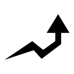 Upward Arrow Vector Icon - Growth & Progress