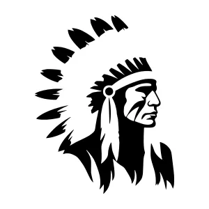 Native American Warrior Silhouette