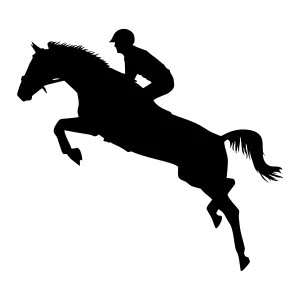 Silhouette Horse Jumping - Equestrian Vector